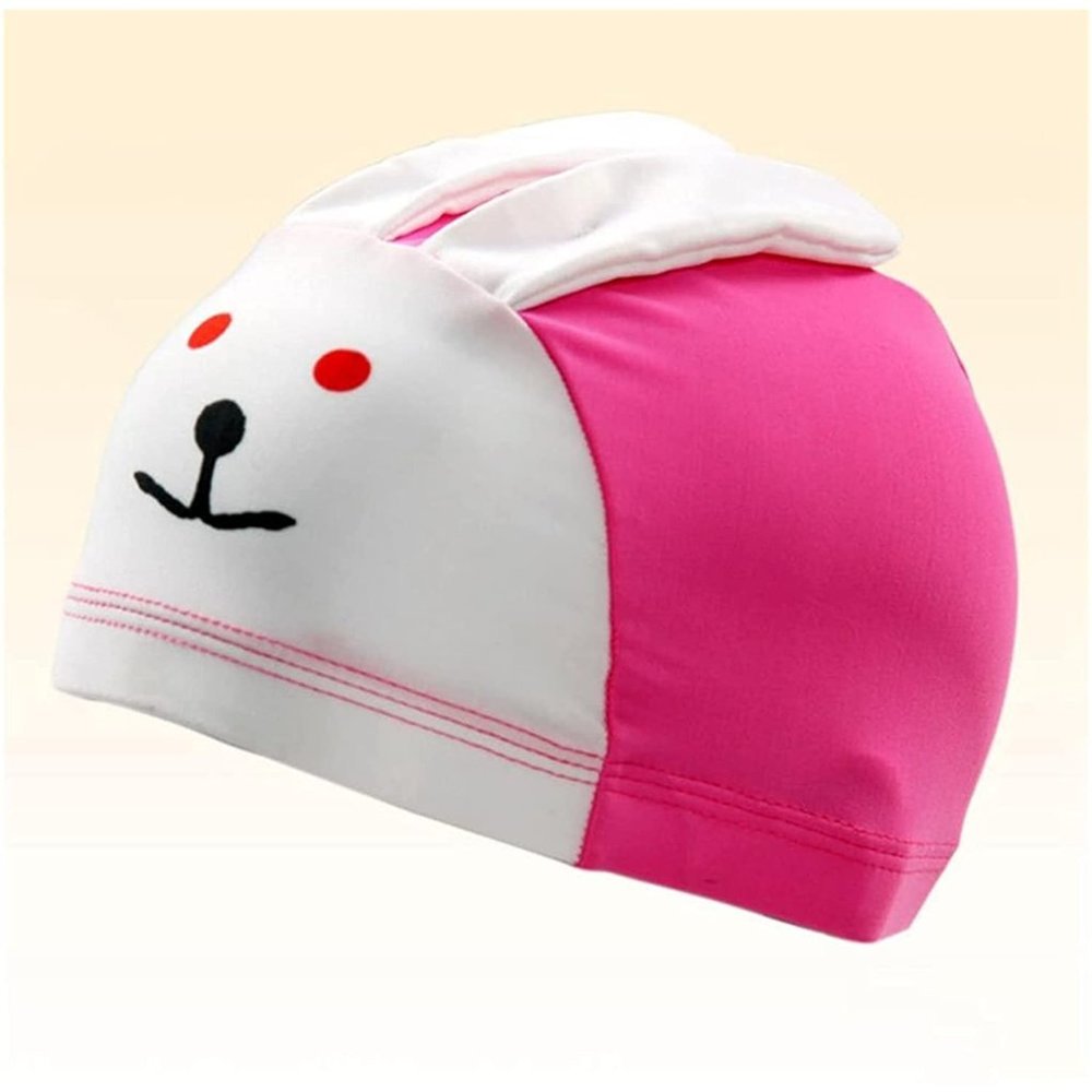 Summer Swimming Caps Cartoon Animal Shape Anti-Slip Hat for Children Kids Headwe